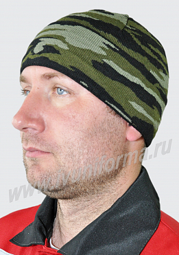 Шапка с отворотом вязанная арт. ОР-12-01-ПРЖ